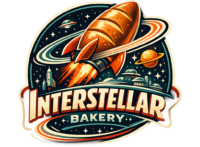 Logo of a rocket ship that looks like a baguette